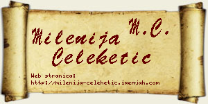 Milenija Čeleketić vizit kartica